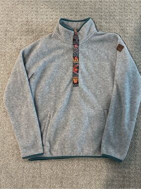 Burton Light Gray Fleece Patch Pullover
